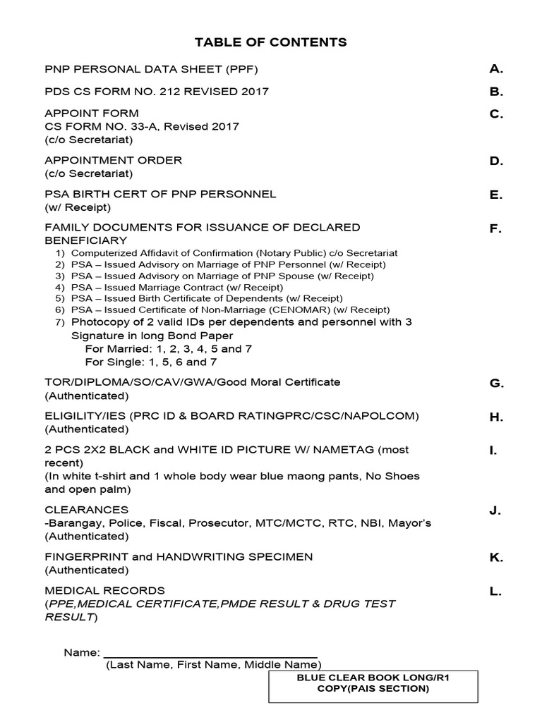 TableofContents PDF Notary Public Birth Certificate