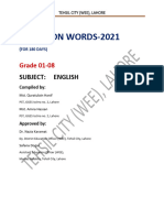 Dictation Words-2021 English