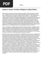 Gullivers Travels The Role of Religion in Lilliput Politics