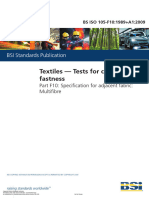 Textiles - Tests For Colour Fastness: BSI Standards Publication