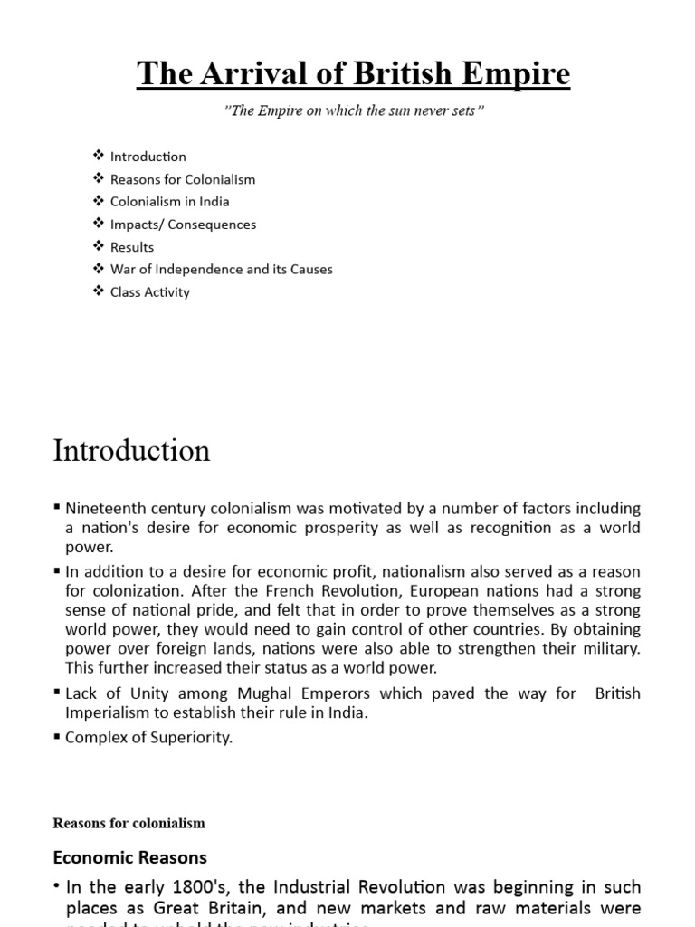 British Colonialism in India: Causes & Impact | PDF | Colonialism ...