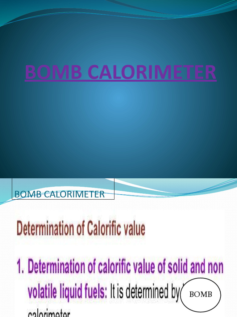 Bomb Calorimeter PDF