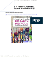 Full Download Introduction To Research Methods A Hands On Approach 1st Edition Pajo Test Bank