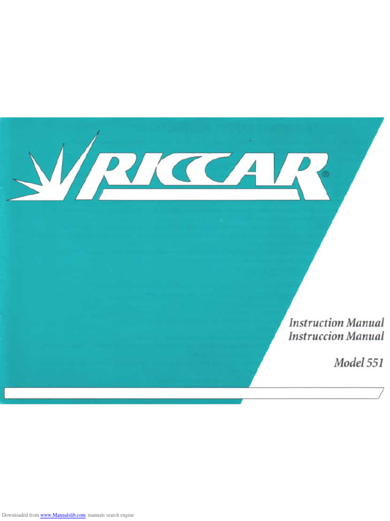 Riccar 551 sewing machine instruction manual pdf internet search