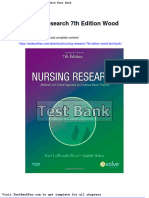 Full Download Nursing Research 7th Edition Wood Test Bank