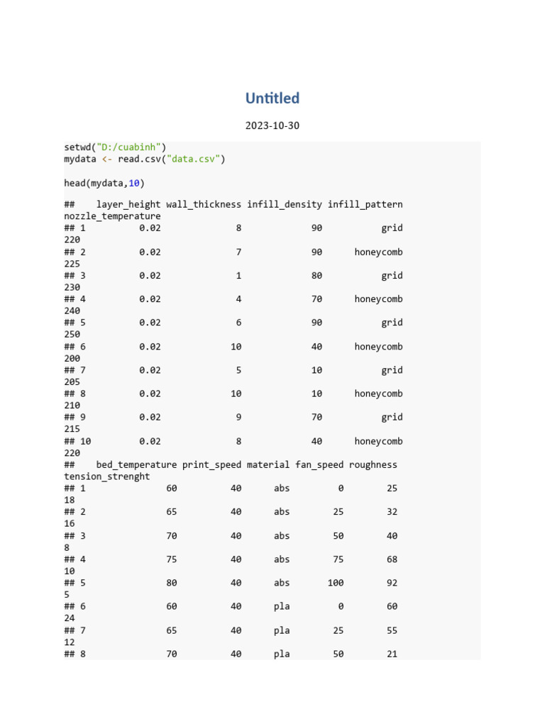 Rmarkdown | PDF | Errors And Residuals | Coefficient Of Determination