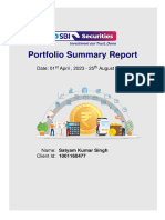 Portfolio Summary Report: Date: 01 April, 2023 - 25 August, 2023