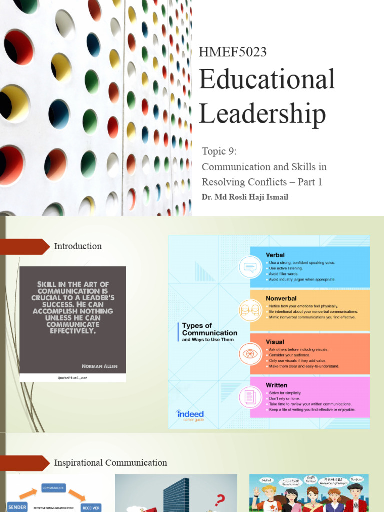 Topic 9 Communication and Skills in Resolving Conflicts Part 12 1911 ...
