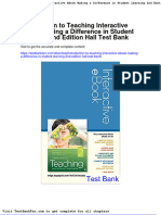 Full Download Introduction To Teaching Interactive Ebook Making A Difference in Student Learning 2nd Edition Hall Test Bank