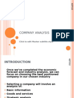 Company Analysis: Click To Edit Master Subtitle Style