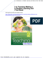 Full Download Introduction To Teaching Making A Difference in Student Learning 2nd Edition Hall Test Bank