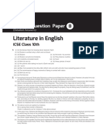 Literature in English ICSE Class 10 Sample Paper 8