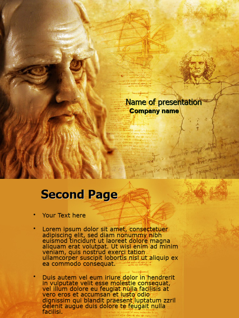 Leonardo Da Vinci PPT Template | PDF