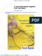 Full Download Introductory and Intermediate Algebra 6th Edition Lial Test Bank