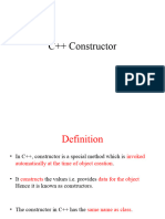 C++ Constructor and Destructors