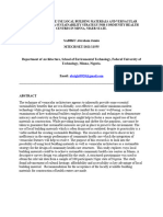 Investigating The Use Local Building Materials and Vernacular Architecture As A Sustainability Strategy For Community Health Centres I