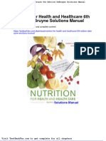 Full Download Nutrition For Health and Healthcare 6th Edition Debruyne Solutions Manual