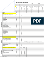 Plant Capacity Sheet