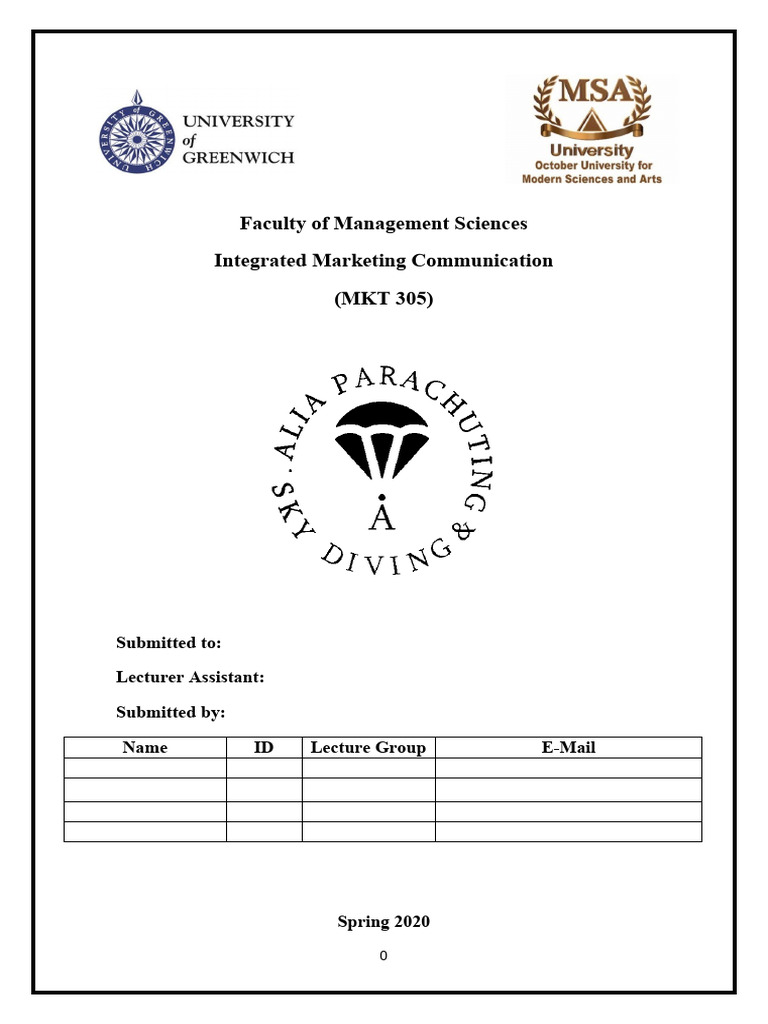 Skydiving PDF Parachuting Brand