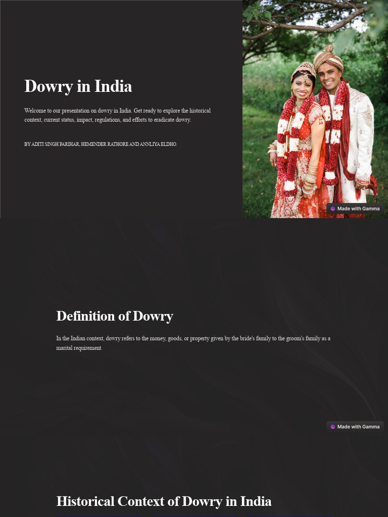 Dowry in India PDF Family Gender Studies