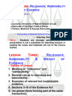 Lesson 3-Relevance and Admissibility