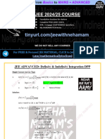 DDP Solutions JEE ADVANCED Definite & Indefinite Integration