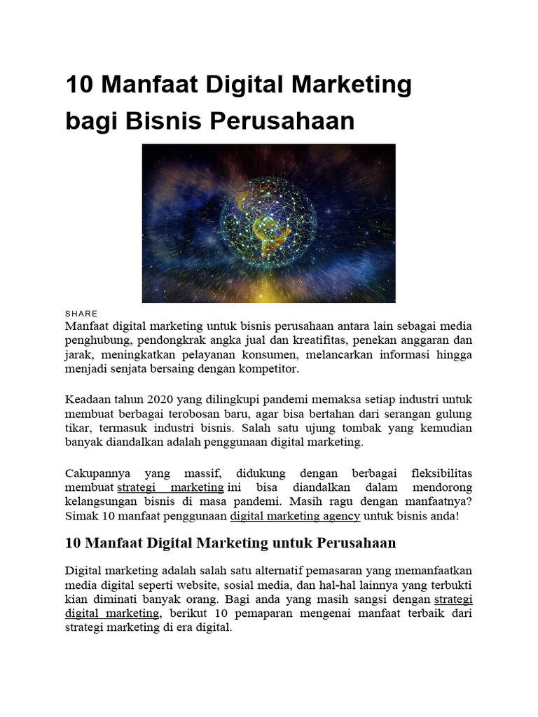 10 Manfaat Digital Marketing Pdf