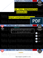 QB - JEE Main 2023 - Application of Derivatives TOP 50