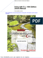Full Download Problem Solving With C 10th Edition Savitch Solutions Manual