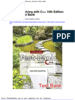 Full Download Problem Solving With C 10th Edition Savitch Test Bank