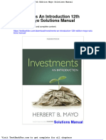 Full Download Investments An Introduction 12th Edition Mayo Solutions Manual