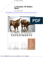 Full Download Investments Canadian 7th Edition Bodie Test Bank