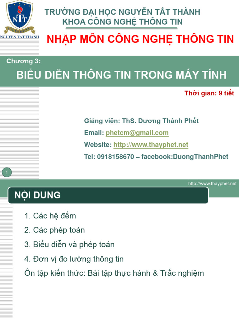 03.Chuong2.Bieu Dien Thong Tin Trong May Tinh | PDF