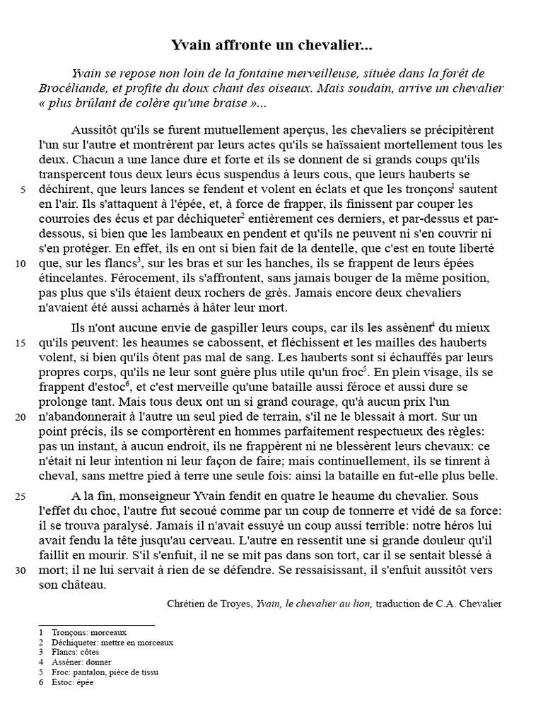 Texte Et .. | PDF | Chevalerie