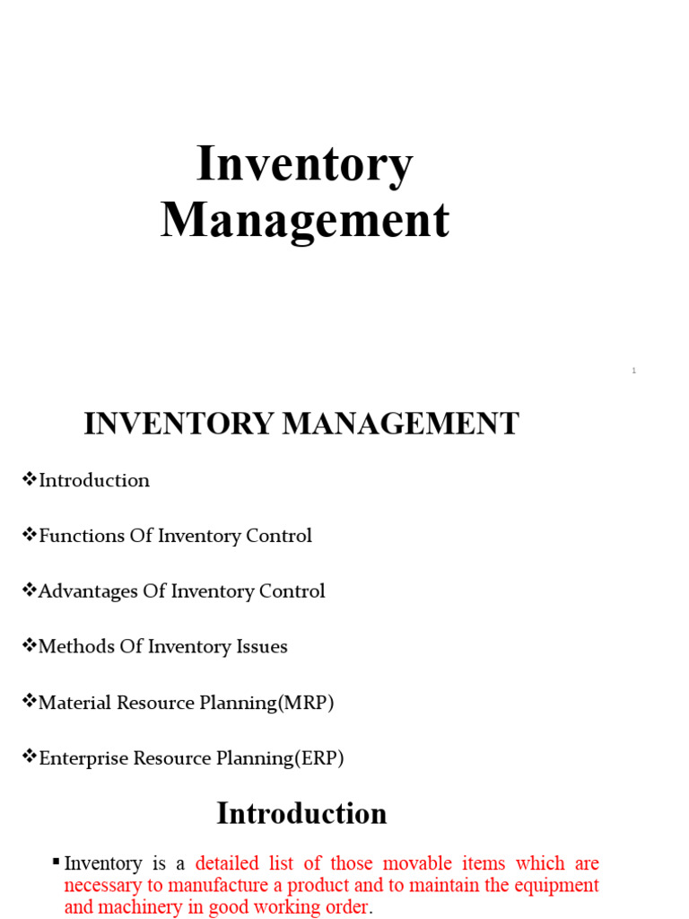 Inventory Management & Control Guide | PDF | Inventory | Cost Of Goods Sold