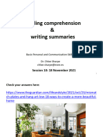 Session 11 Reading Comprehension and Writing Summaries Part 2