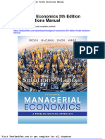 Full Download Managerial Economics 5th Edition Froeb Solutions Manual
