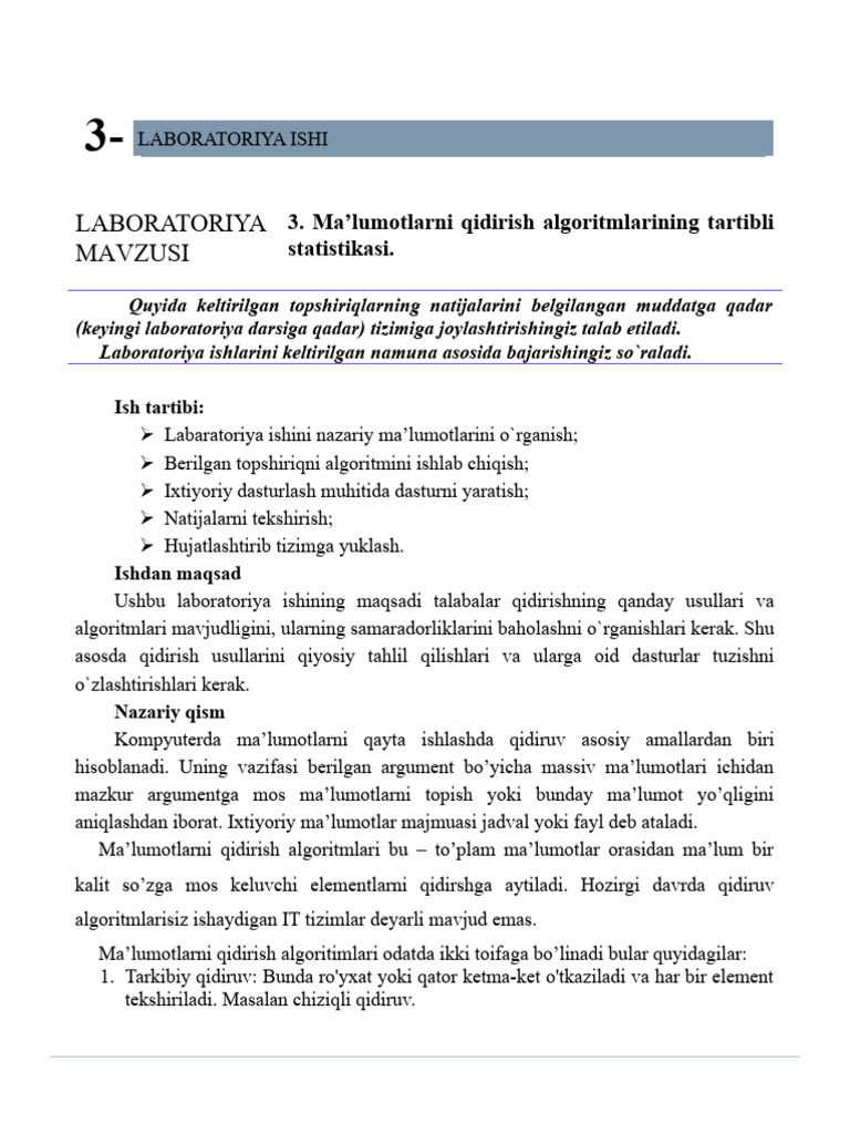 3 Labaratoriya Ishi | PDF