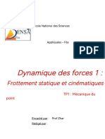 Dynamique Des Forces 1:: Frottement Statique Et Cinématiques