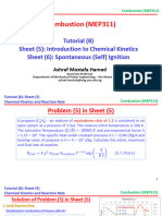 Tutorial-8-MEP311-Sheet-5-Chemical Kinetics Sheet-6-Spontaneous Ignition