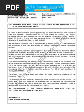 Internal Communication No.: ICOM/226/2023 Date: 04/12/2023 Index 