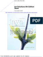 Full Download Java Software Solutions 8th Edition Lewis Test Bank