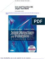 Full Download Joint Structure and Function 5th Edition Levangie Test Bank