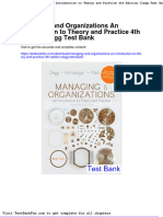 Full Download Managing and Organizations An Introduction To Theory and Practice 4th Edition Clegg Test Bank