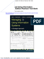 Full Download Managing and Using Information System 5th Edition Pearlson Test Bank