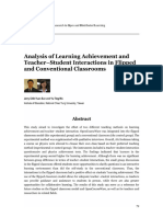 Analysis of Learning Achievement and Teacher-Student Interactions in Flipped and Conventional Classrooms