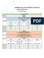 Technical Program Schedule