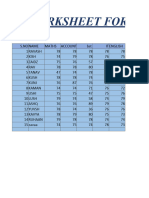 Marksheet 1B