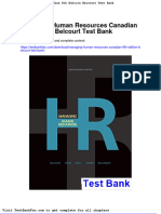 Full Download Managing Human Resources Canadian 8th Edition Belcourt Test Bank