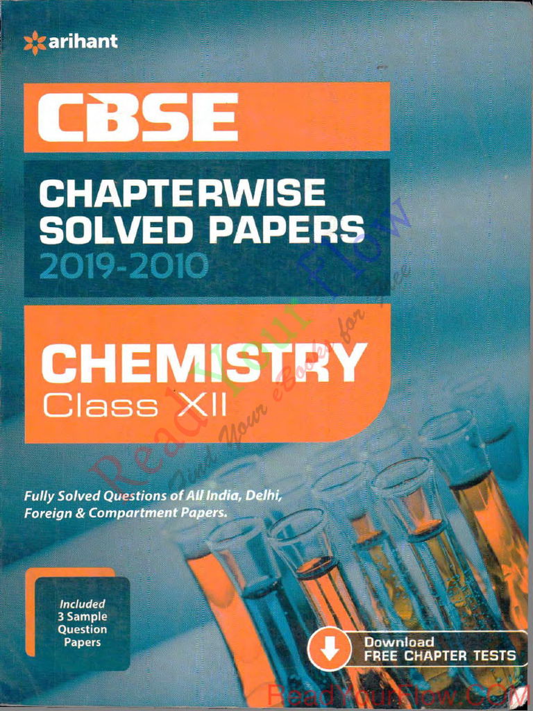 rin Arihant CBSE ChaterWise Solved Paper Chemistry 12 2019-2020